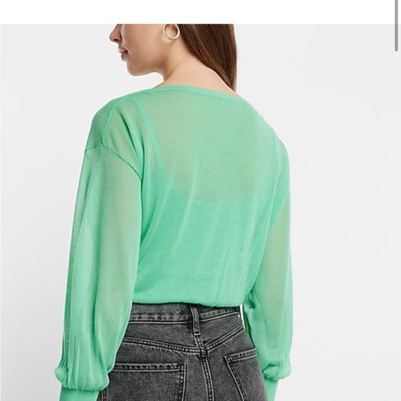 Express Dolman Sleeve Off the Shoulder Sweater - Picture 2 of 4